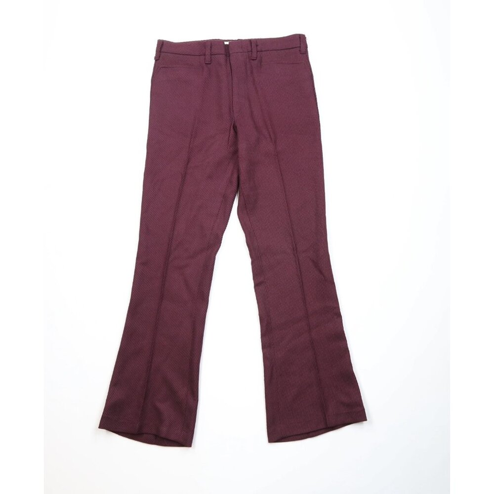 Vintage 70s Lee Mens 34x31 Whipcord Ribbed Knit Corduroy Bell Bottoms Pants USA - Picture 1 of 12